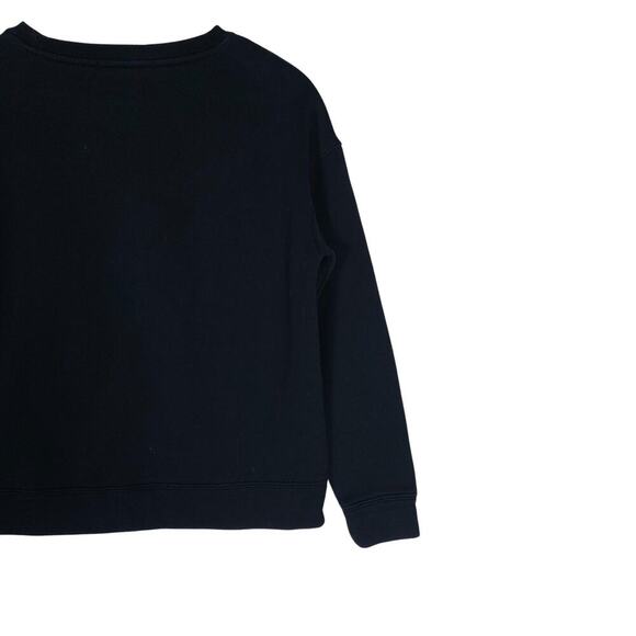 Etam Weekend Womens Sweatshirt EU 38 Black Graphic Pullover Minimalist Gothcore - Picture 7 of 13